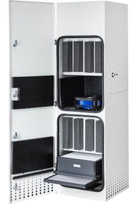 ASPUR Luftreiniger air 1000 open ASPUR Luftreiniger air 1000 front door