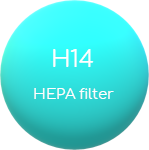 Air purifier HEPA H14 filter (schulrooms)